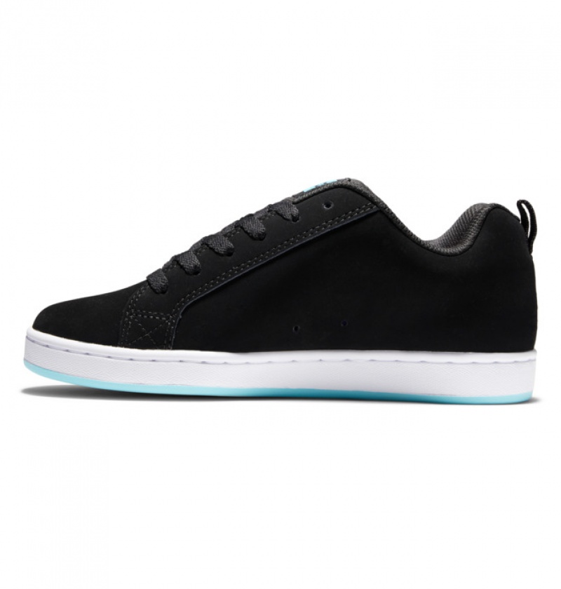 Mujer Tenis DC Shoes Court Graffik Negras Azules | QTV-287613