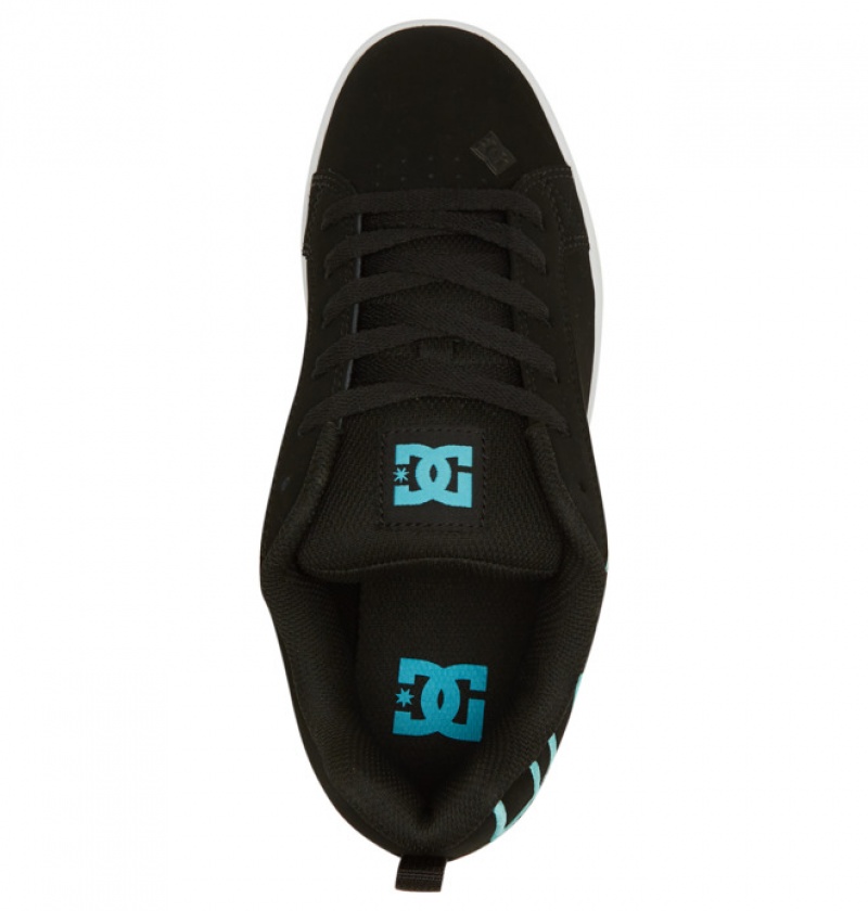 Mujer Tenis DC Shoes Court Graffik Negras Azules | QTV-287613