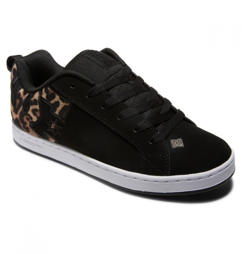 Mujer Tenis DC Shoes Court Graffik Negras Blancas Negras | KAB-279436