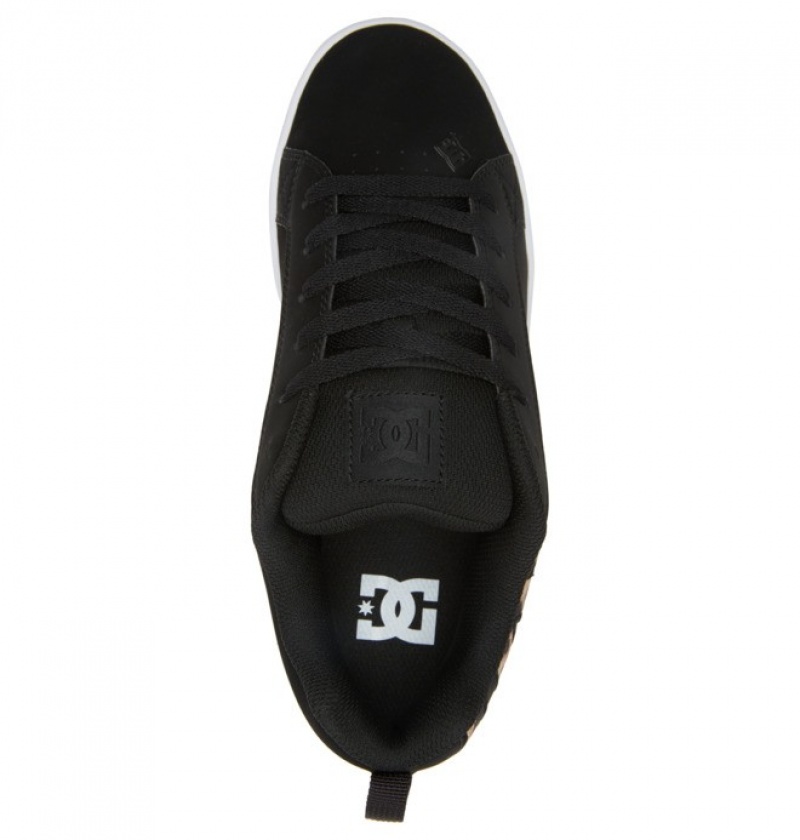 Mujer Tenis DC Shoes Court Graffik Negras Blancas Negras | KAB-279436