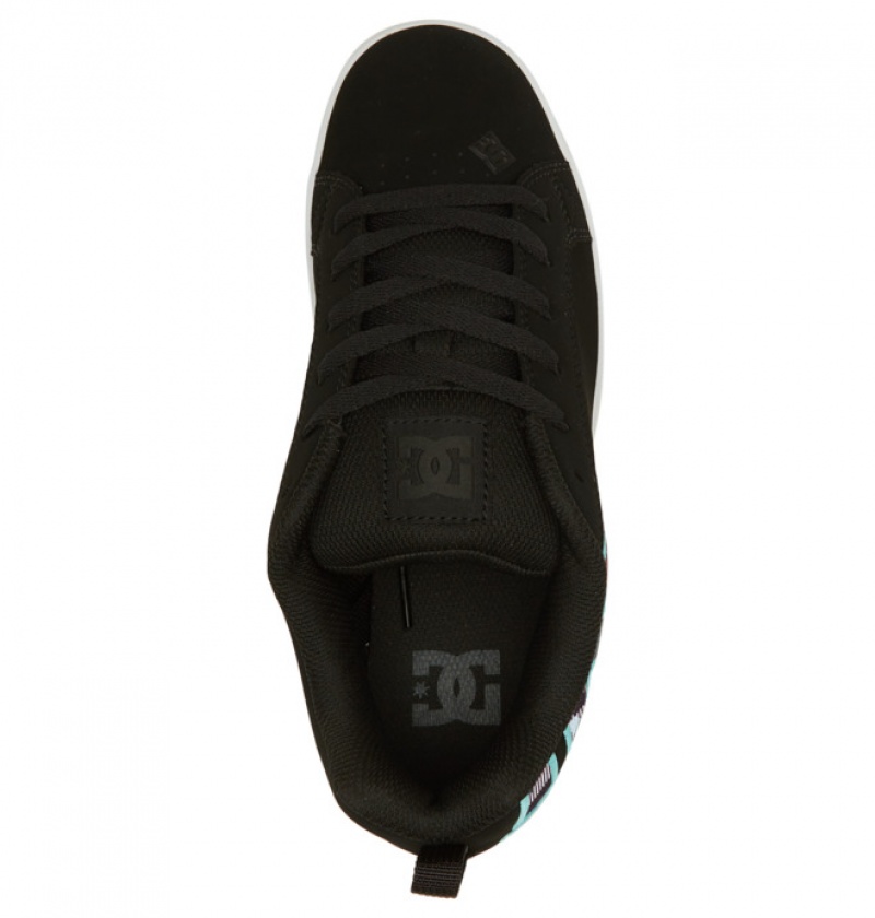 Mujer Tenis DC Shoes Court Graffik Negras Azules | GMY-507294