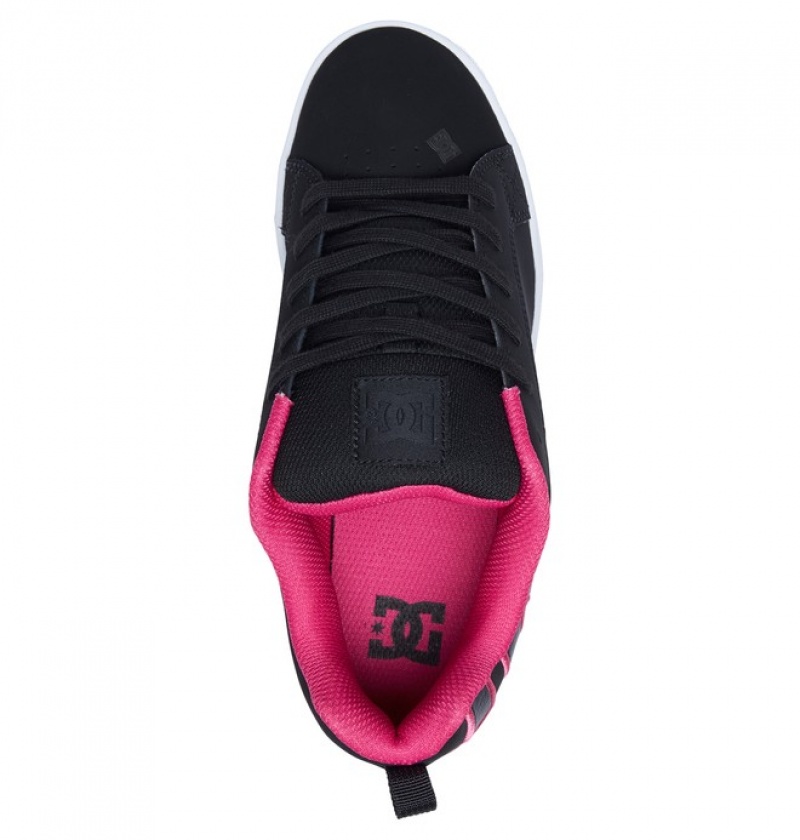 Mujer Tenis DC Shoes Court Graffik Negras Rosas | JQW-806592