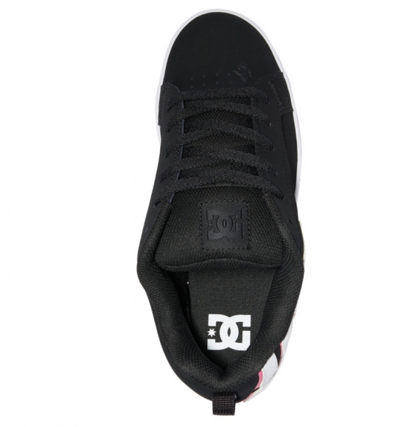 Mujer Tenis DC Shoes Court Graffik Negras Rosas Rosas | XYM-796534