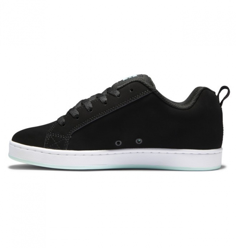 Mujer Tenis DC Shoes Court Graffik Negras Verde | SLI-518769