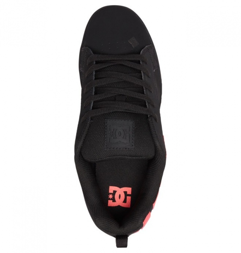 Mujer Tenis DC Shoes Court Graffik Negras Rosas | JWA-592481