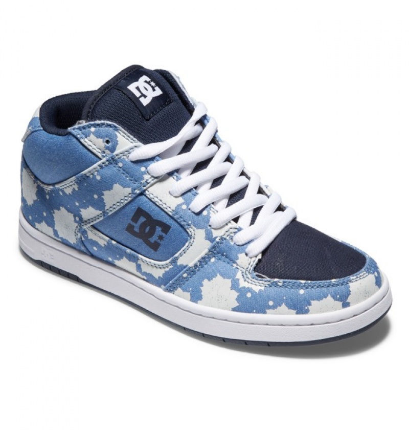 Mujer Tenis DC Shoes Manteca 4 MID Mid-Top Azules Oscuro | AET-043871