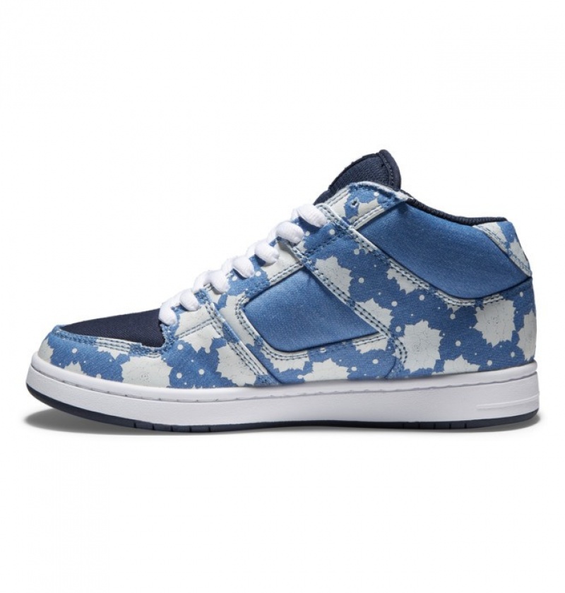 Mujer Tenis DC Shoes Manteca 4 MID Mid-Top Azules Oscuro | AET-043871