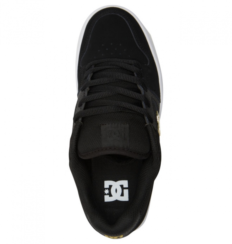 Mujer Tenis DC Shoes Manteca 4 Negras Doradas | HPB-458192