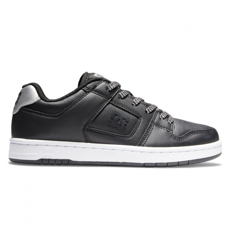 Mujer Tenis DC Shoes Manteca 4 Negras Plateadas | RME-608439