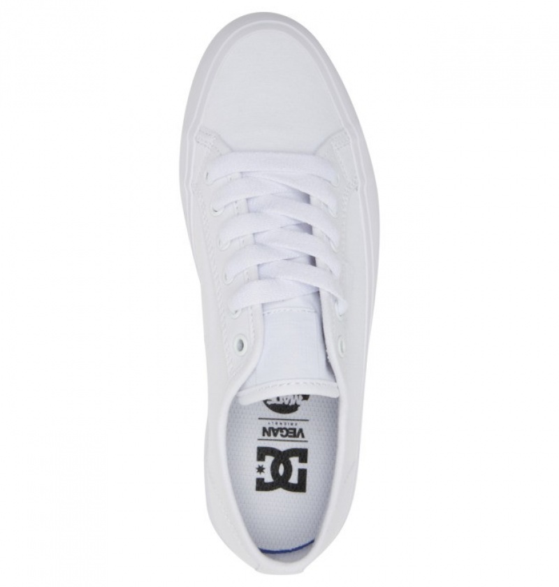 Mujer Tenis DC Shoes Manual Platformy Blancas Blancas | BKU-739604