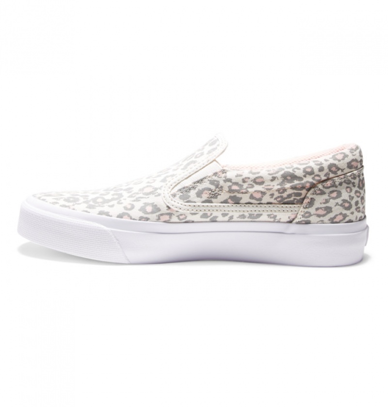 Mujer Tenis DC Shoes Trase Slip-On Platformy Gris Rosas | USC-059782