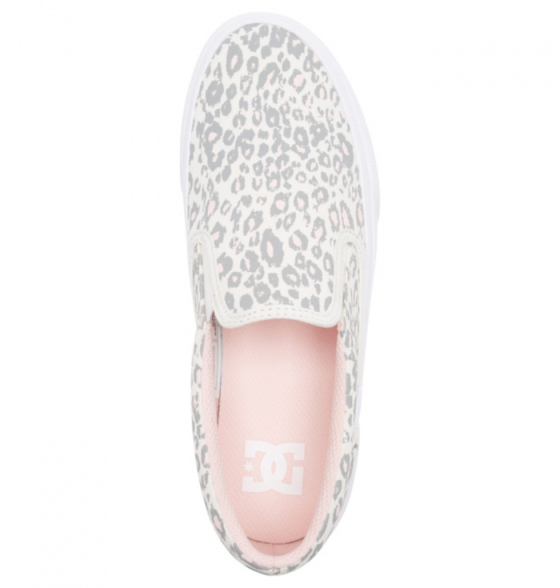 Mujer Tenis DC Shoes Trase Slip-On Platformy Gris Rosas | USC-059782