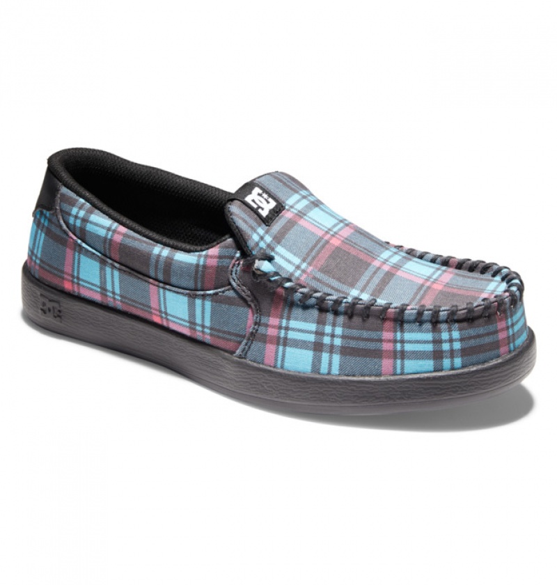 Mujer Tenis DC Shoes Villain Slip On Azules | AZC-642801