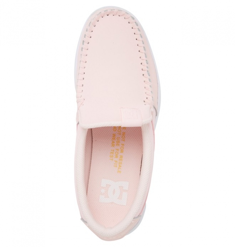 Mujer Tenis DC Shoes Villain Slip On Rosas Claro | VFY-570193