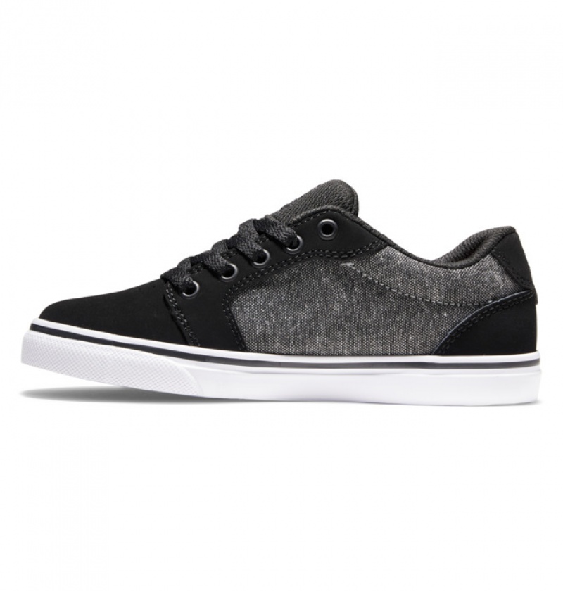 Niños Anvil DC Shoes Gris Blancas | LOE-582304