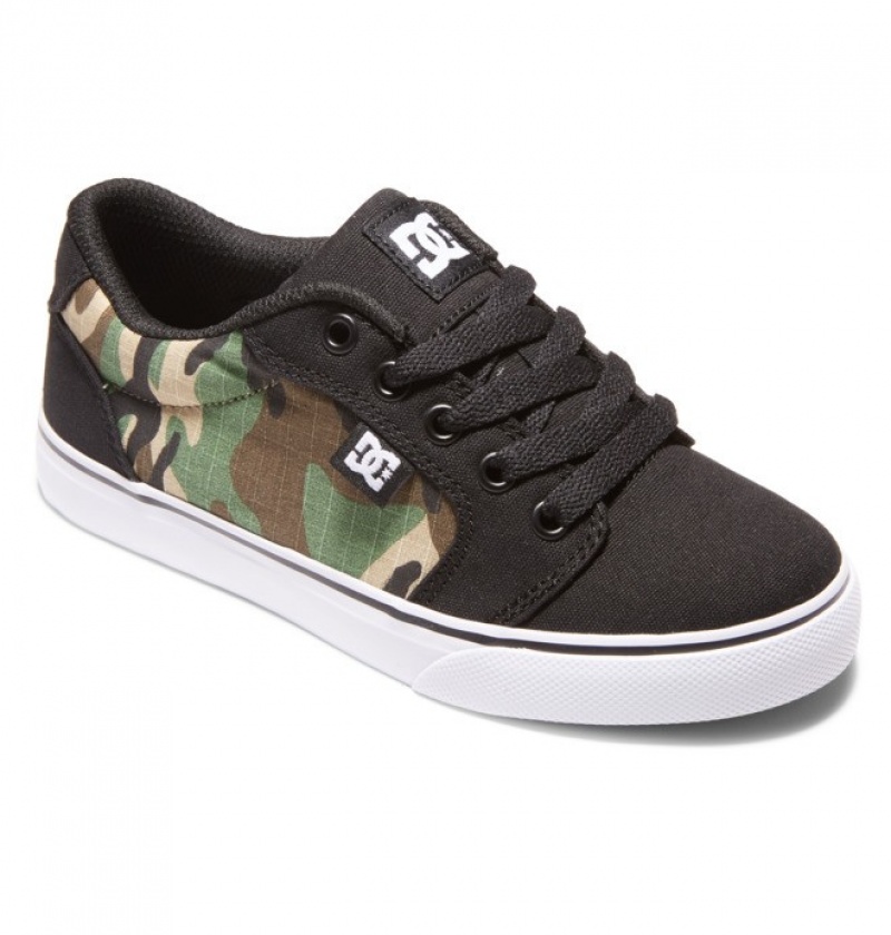 Niños Anvil DC Shoes Negras Camuflaje | DJH-913540