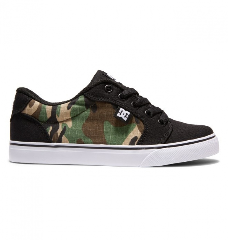 Niños Anvil DC Shoes Negras Camuflaje | DJH-913540