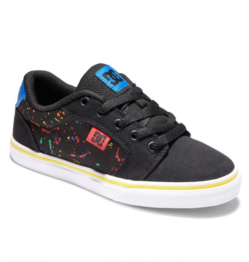 Niños Anvil DC Shoes Negras | JUV-675380