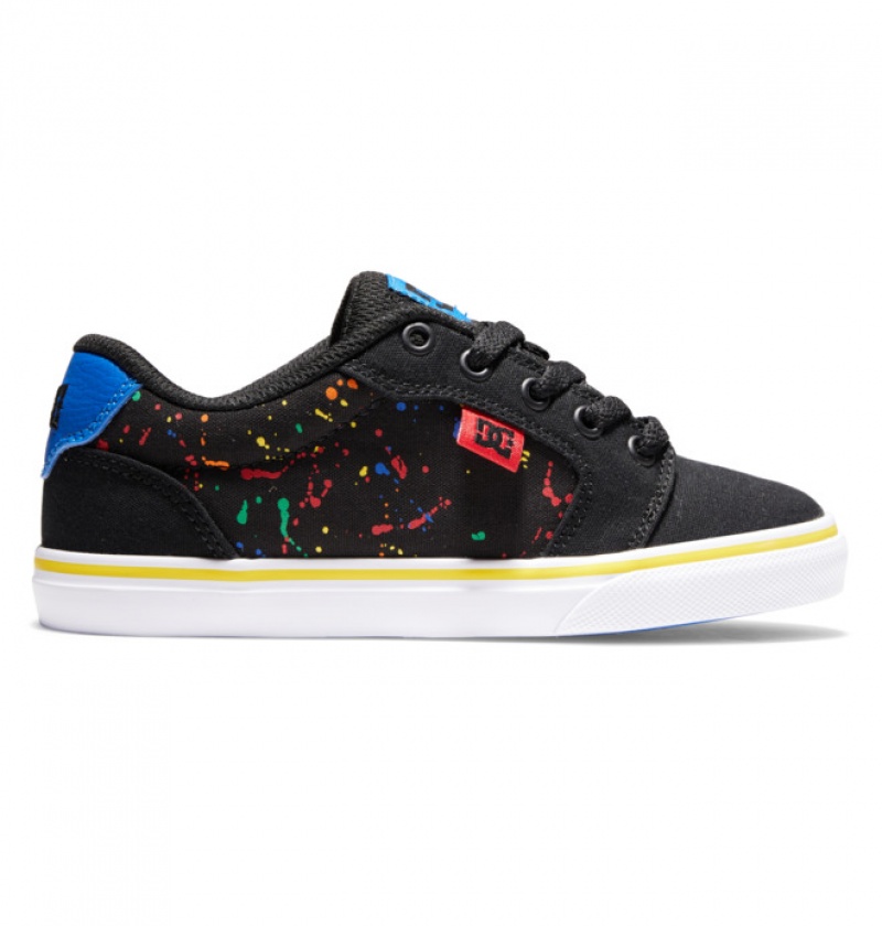 Niños Anvil DC Shoes Negras | JUV-675380