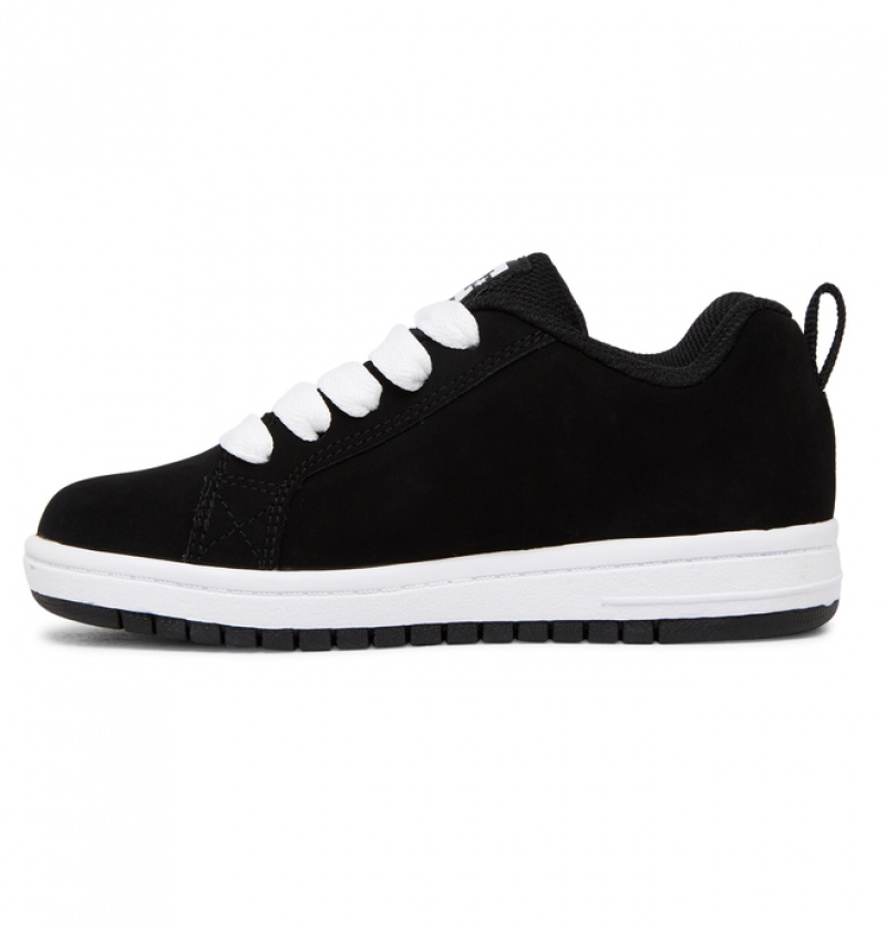 Niños Court Graffik DC Shoes Negras Blancas | GXC-762085