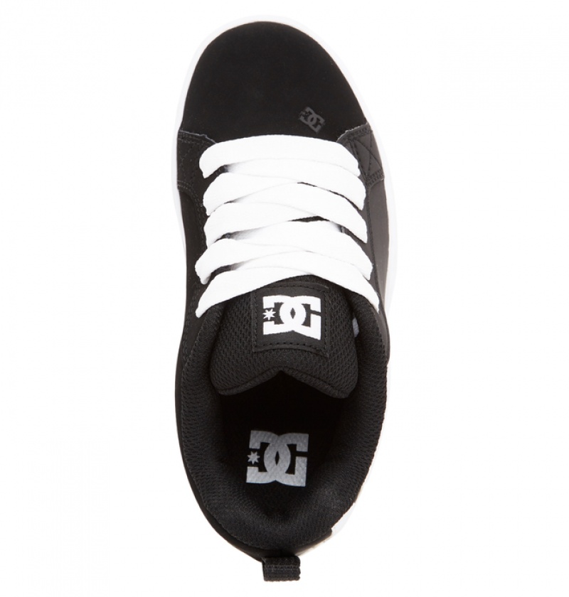 Niños Court Graffik DC Shoes Negras Blancas | GXC-762085