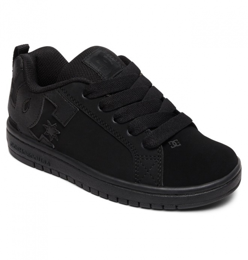 Niños Court Graffik DC Shoes Negras Negras | LPW-693172