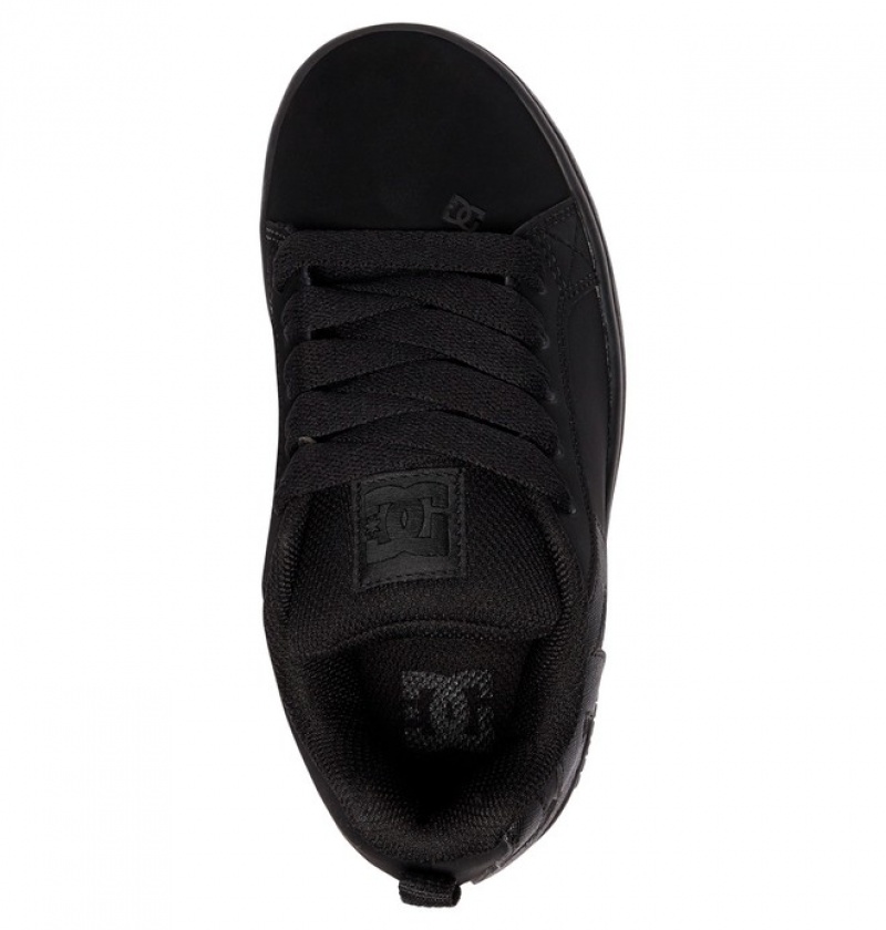 Niños Court Graffik DC Shoes Negras Negras | LPW-693172