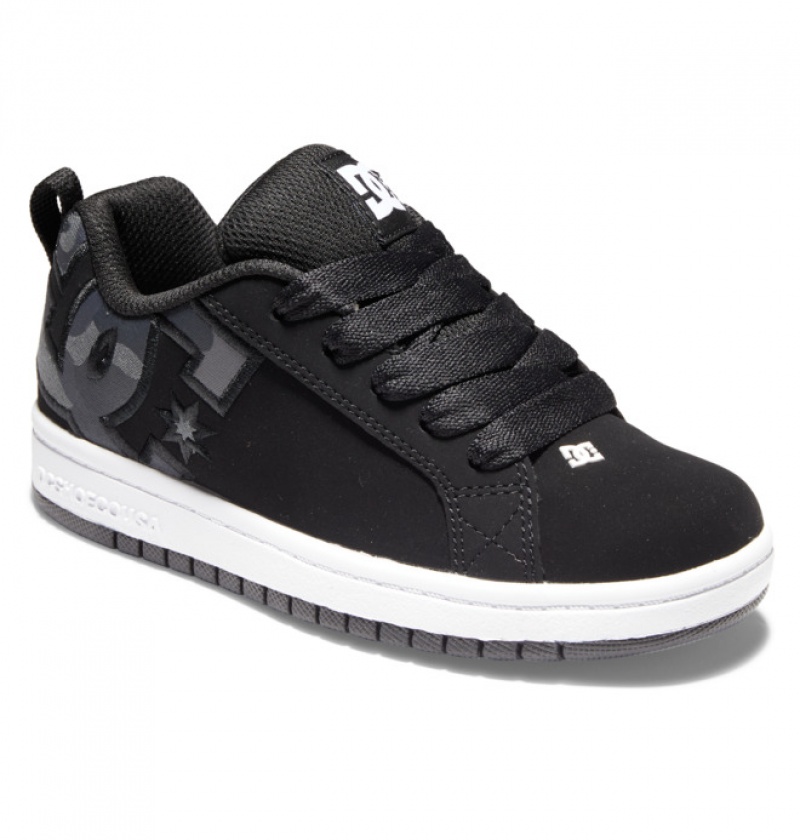 Niños Court Graffik DC Shoes Negras | BMC-150739