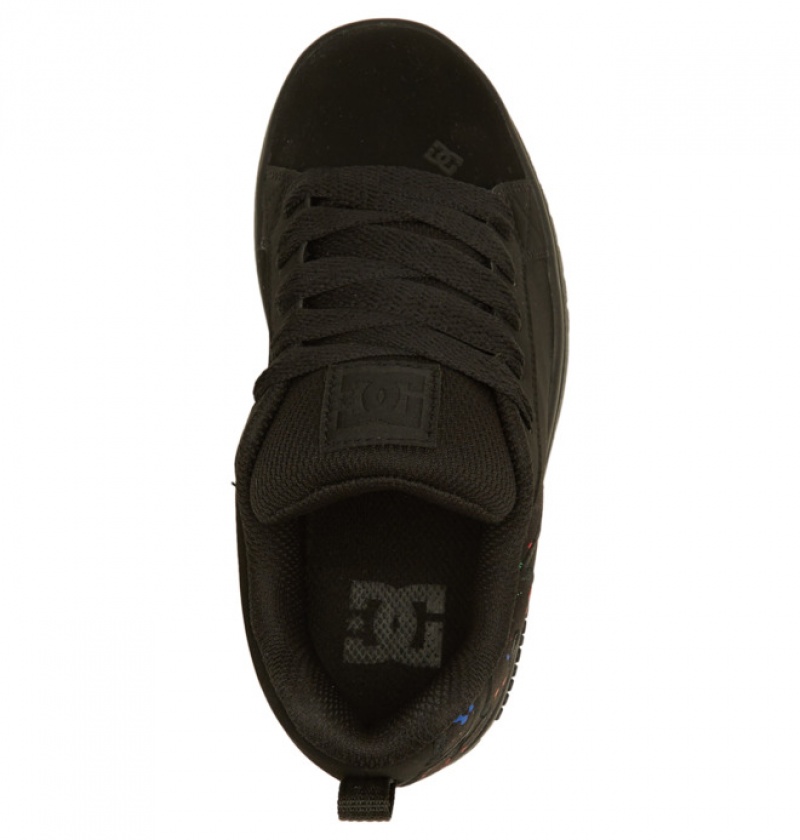 Niños Court Graffik DC Shoes Negras | DQL-456813