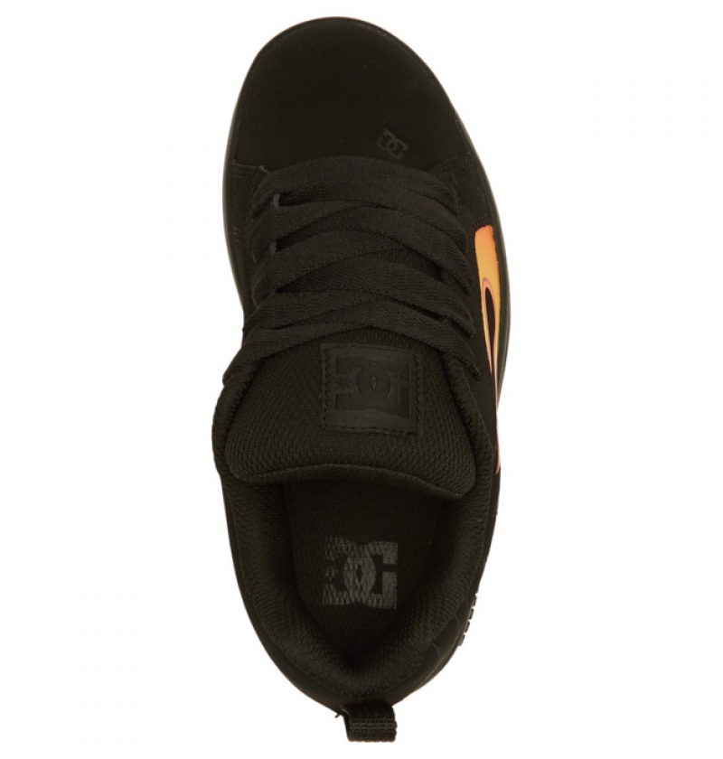 Niños Court Graffik DC Shoes Negras | JIS-648052