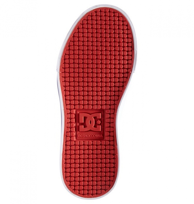 Niños Pure DC Shoes Blancas Rojas | KTF-493250