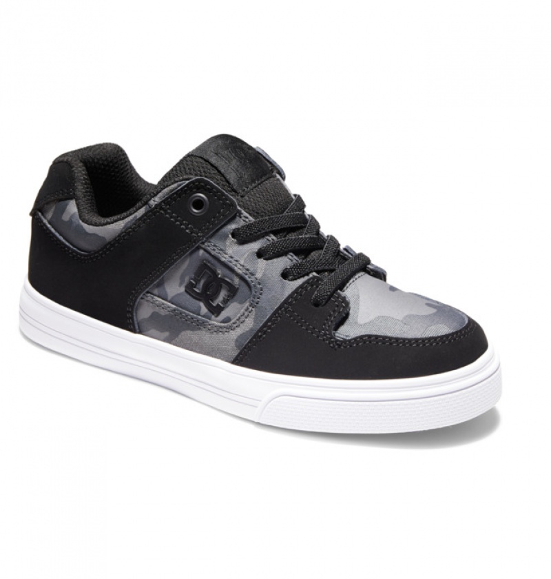 Niños Pure DC Shoes Elastic Krajkové Negras | DFS-023156