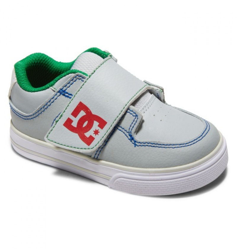 Niños Pure DC Shoes Gris Gris Rojas | OYN-283017