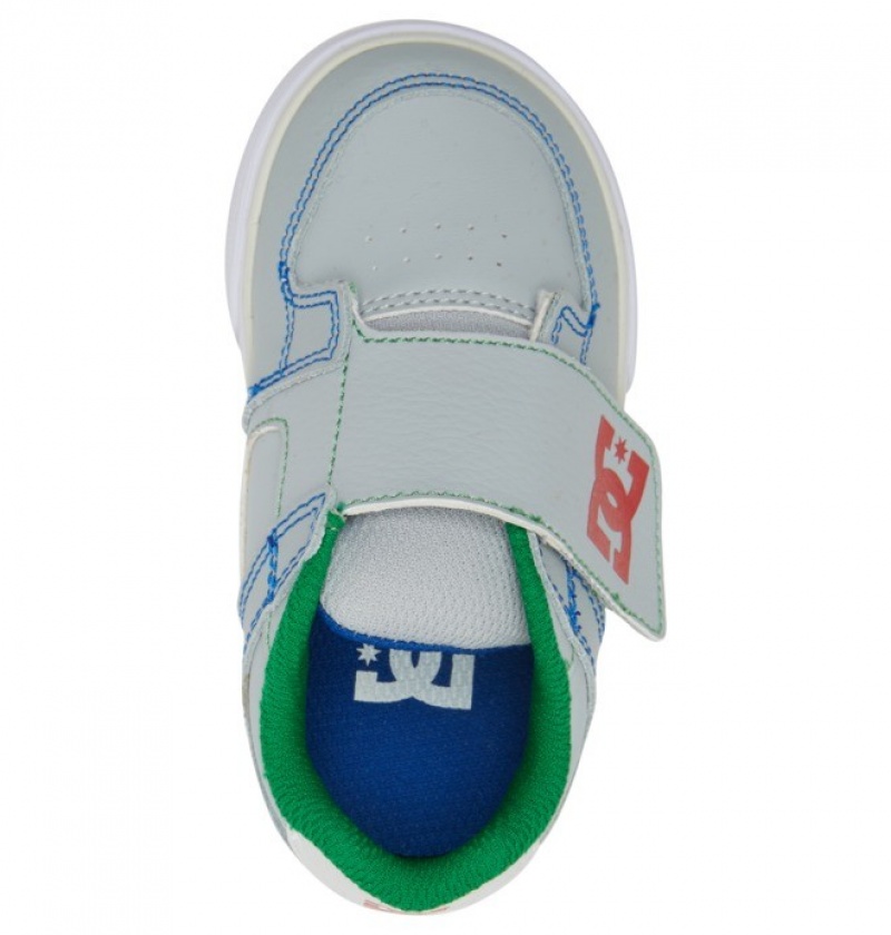 Niños Pure DC Shoes Gris Gris Rojas | OYN-283017