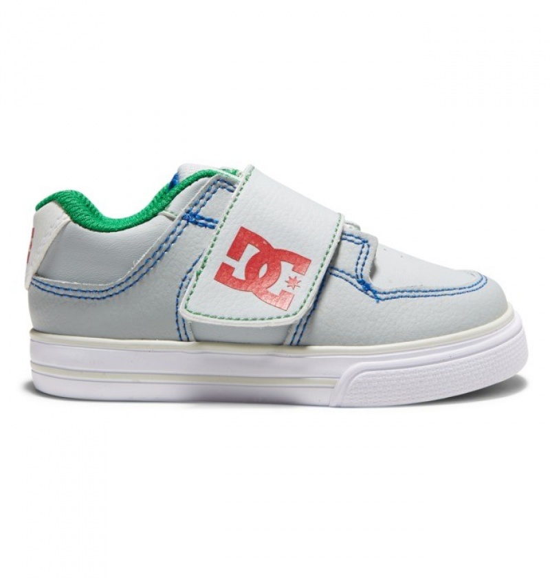 Niños Pure DC Shoes Gris Gris Rojas | OYN-283017