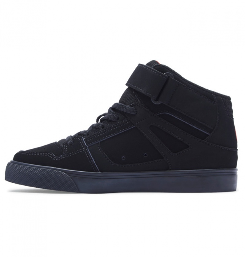 Niños Pure DC Shoes HI High-Top Negras Rojas Negras | GJP-840273