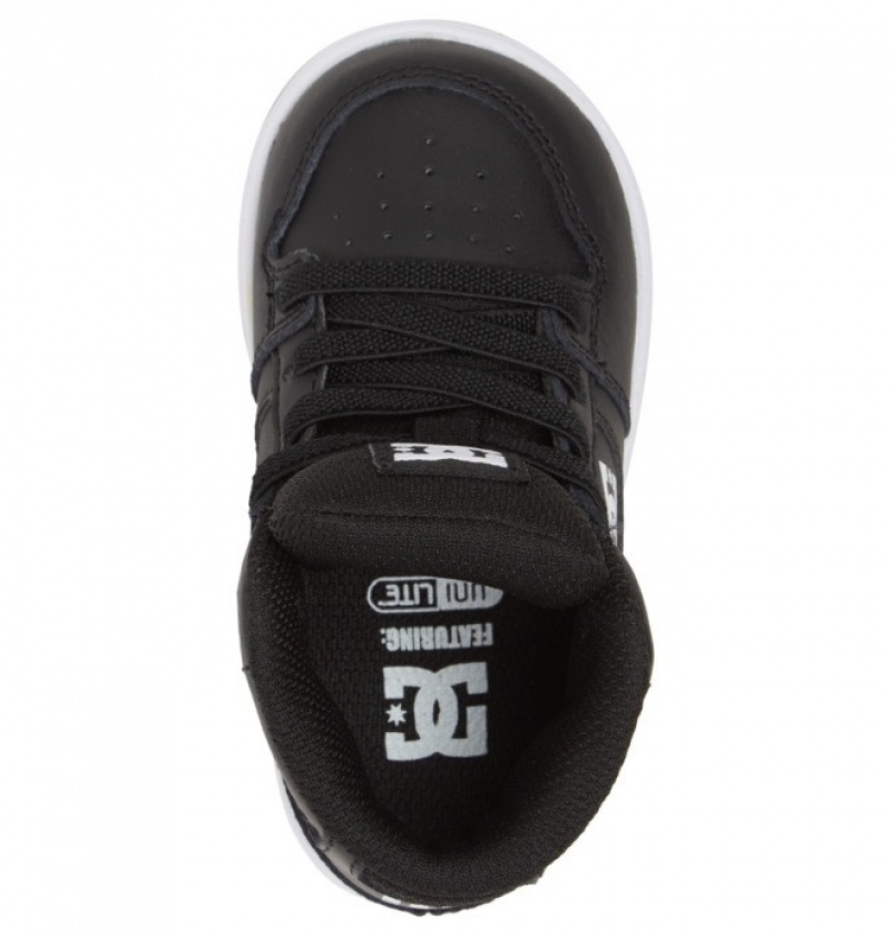 Niños Pure DC Shoes Hi High Negras Blancas | NMK-762405