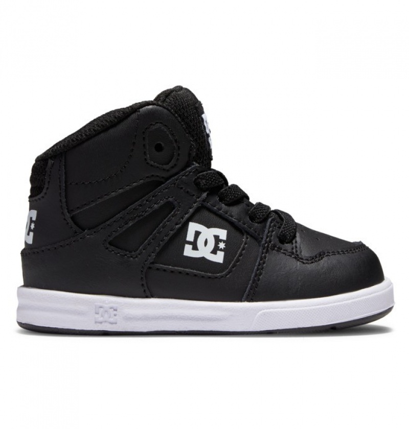 Niños Pure DC Shoes Hi High Negras Blancas | NMK-762405