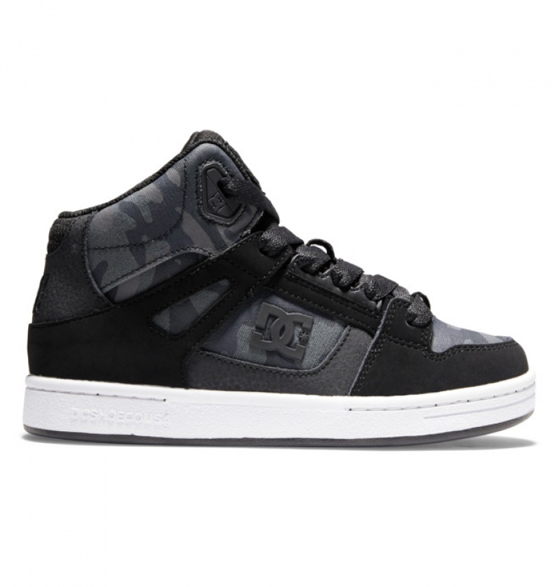 Niños Pure DC Shoes High-Top Negras | XCN-693458