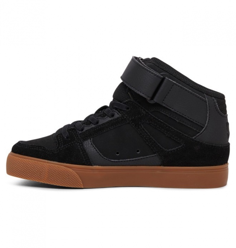 Niños Pure DC Shoes High Elastic Krajkové High-Top Negras | CGQ-728543