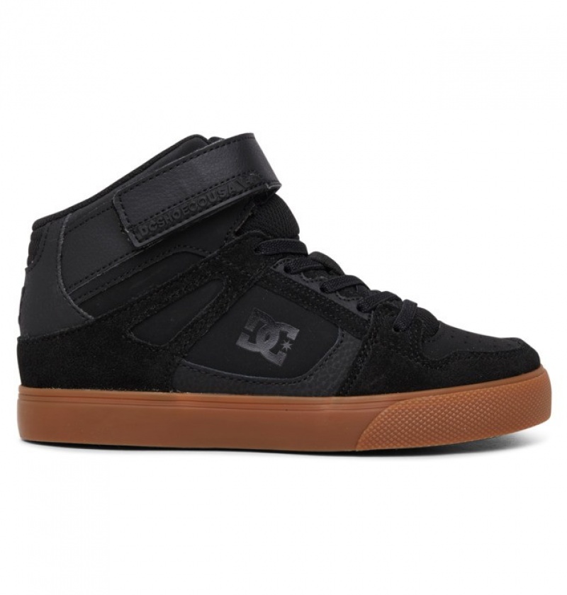 Niños Pure DC Shoes High Elastic Krajkové High-Top Negras | CGQ-728543