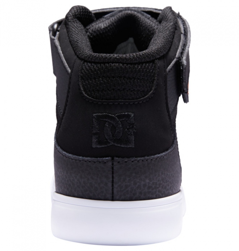 Niños Pure DC Shoes High Elastic Krajkové High-Top Negras | TCS-931746