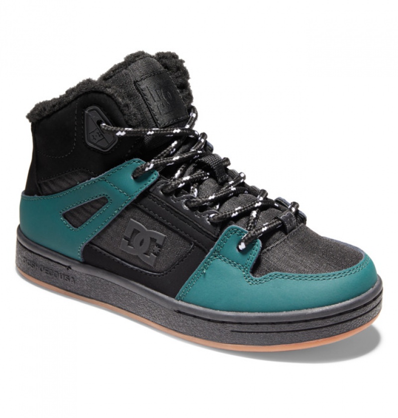 Niños Pure DC Shoes Winterized Verde Oscuro | IJY-731296